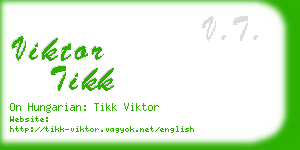 viktor tikk business card